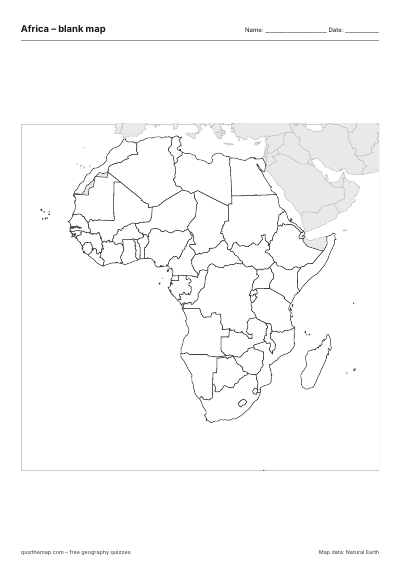 Africa blank map thumbnail