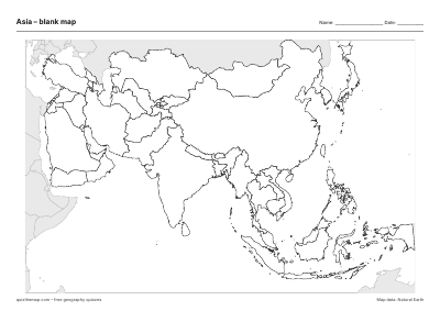 Asia blank map thumbnail