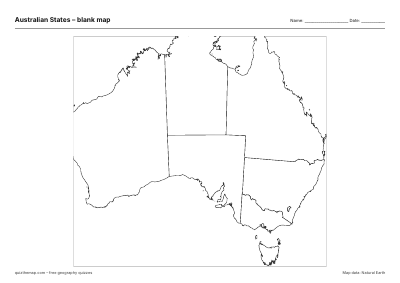Australian States blank map thumbnail