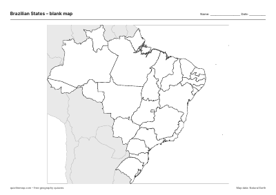 Brazilian States blank map thumbnail