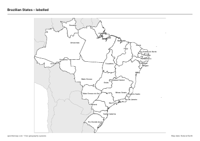Brazilian States – Labelled map preview