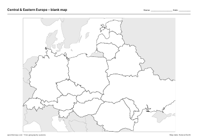 Central & Eastern Europe blank map thumbnail