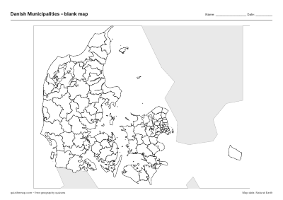 Danish Municipalities blank map thumbnail
