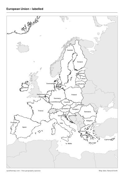 European Union – Labelled map preview