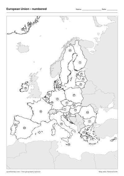 European Union – Numbered map preview