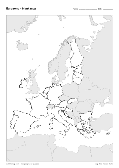 Eurozone – Blank map preview