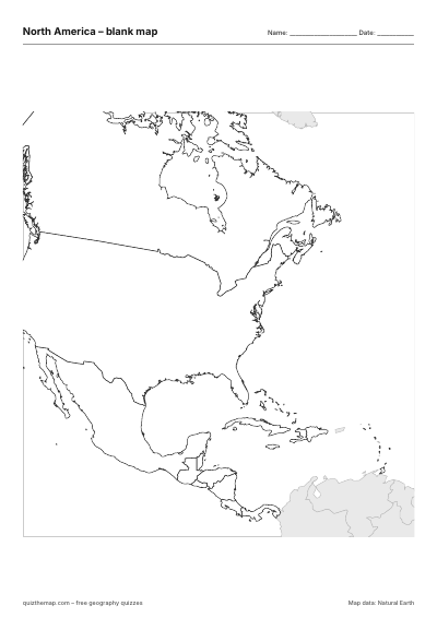 North America blank map thumbnail