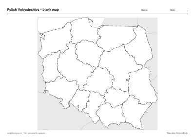 Polish Voivodeships blank map thumbnail