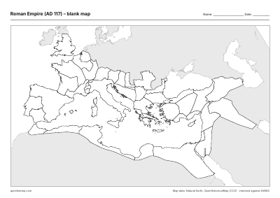 Roman Empire (AD 117) – Blank map preview