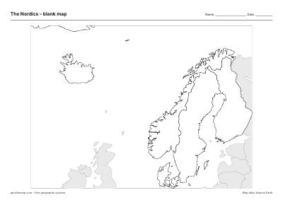 The Nordics blank map thumbnail