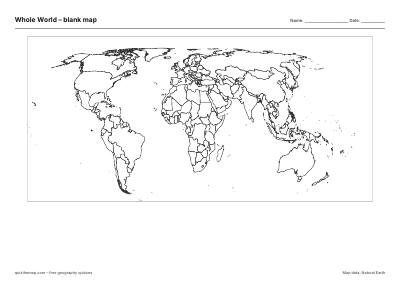 Whole World blank map thumbnail