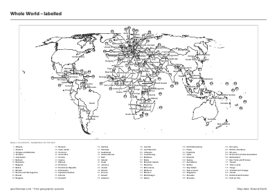 Whole World – Labelled map preview